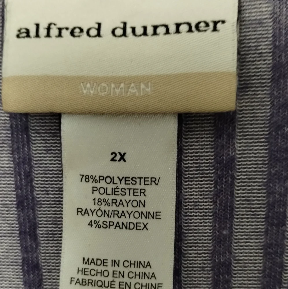 Plus Size Alfred Dunner Embroidered Studded Top - Picture 6 of 9